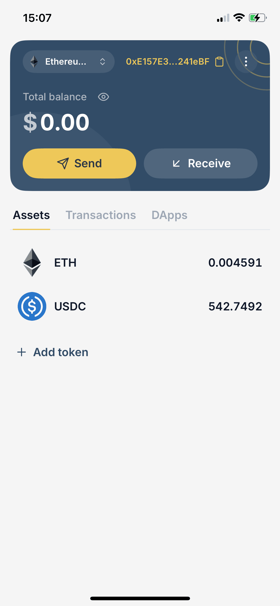 Keyring mobile wallet