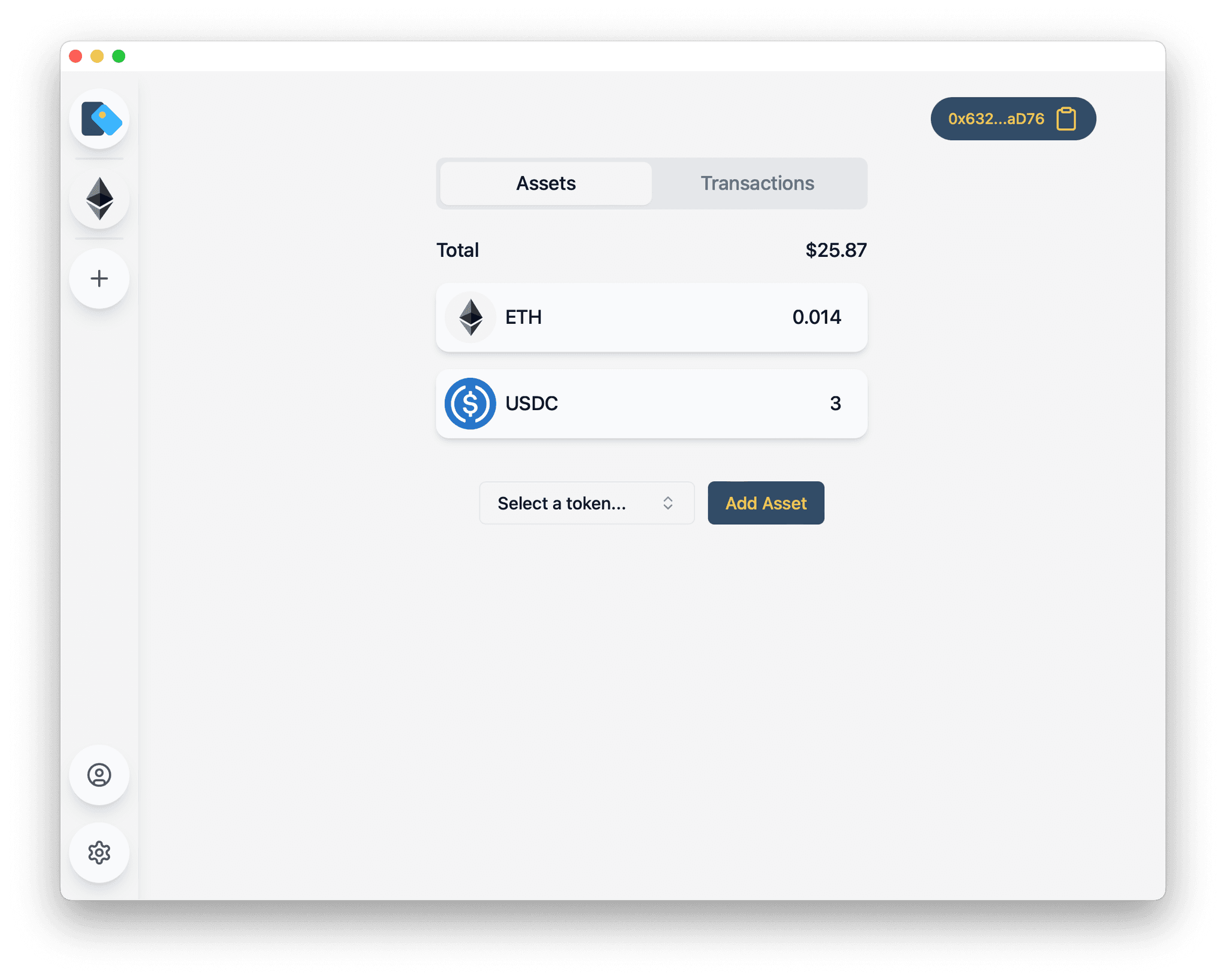 Keyring Wallet Desktop Preview