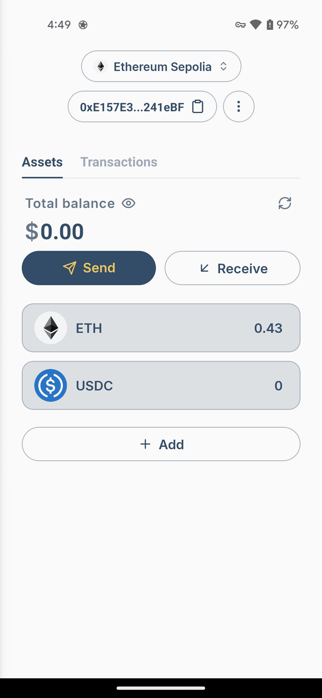 Keyring mobile wallet